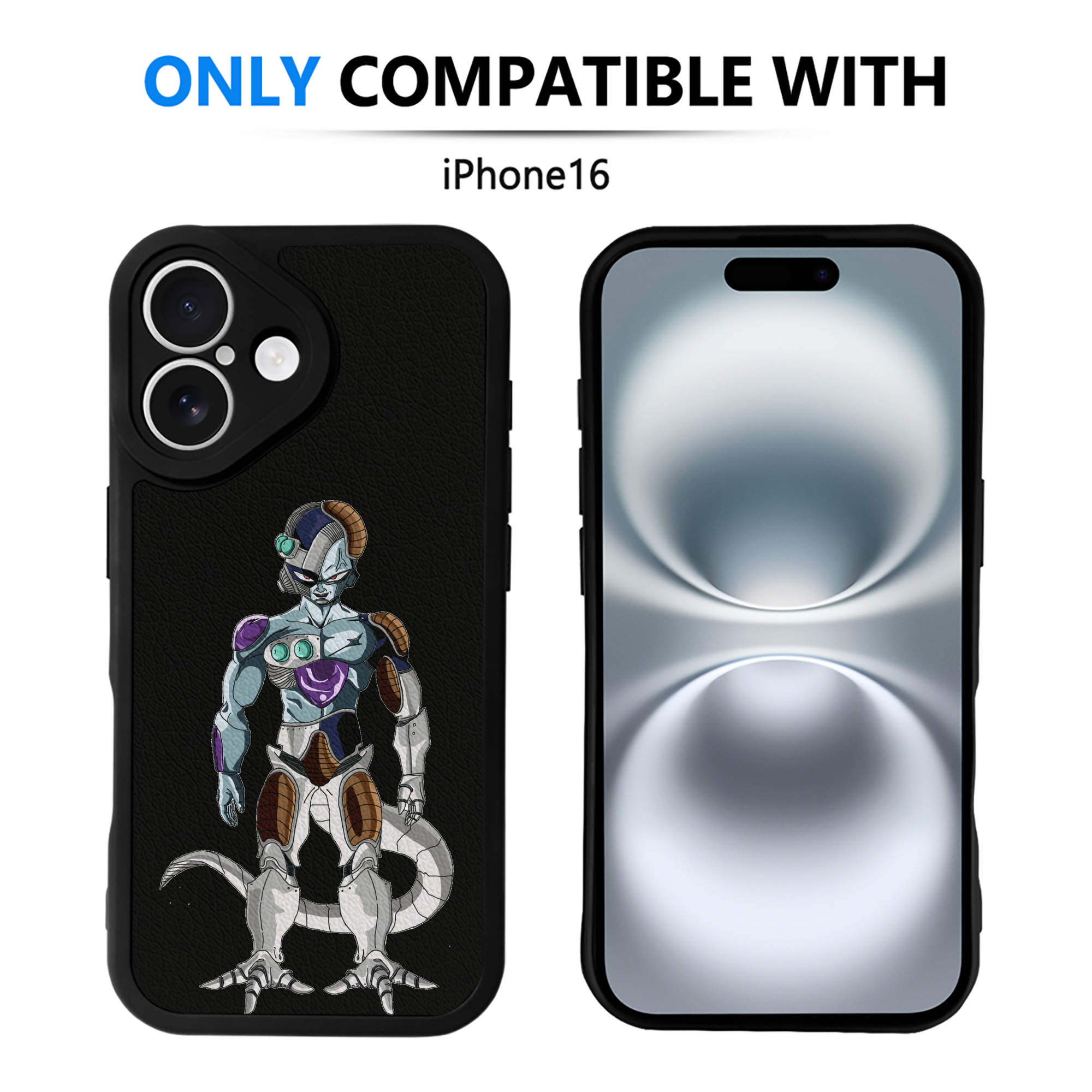 （画像用） ドラゴンボール クウラ DRAGON BALL Cooler Coora 【iPhone 16シリーズ対応】シリコンスマホケース（レザー調） 材質：シリコン